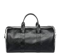 FEYNSINN Berlin Bolso de Viaje Grande Cuero I Bolso de Deporte Fin de Semana I Maletín Viaje Weekender, Equipaje de Mano Cabina Troy Negro Hecho a Mano