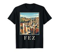 Fez Marruecos Medina Desert Gráfico de Viaje Camiseta