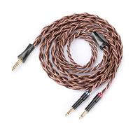 Fezzlo Cable de auriculares para monitor, 8N OFC, cable AUX de cobre alemán compatible con auriculares Hifiman HE400SE HE-350 MEZE 105 AER 109 Pro Sony MDR Z1R para músicos y audiófilos de 4,4 mm