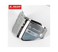 (FF900 plata) Casco de motocicleta abatible LS2 Valiant II con visera roja cromada adecuado para