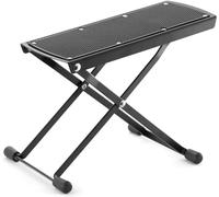 ffalstaff HY05 - Reposapiés para guitarrista, 4 niveles, ajustable, de metal, con base de goma antideslizante, color negro