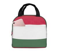FFCVZAA Bolsa de almuerzo aislada impermeable con estampado de bandera de Hungría, fácil de limpiar, paquete escolar para estudiantes, comida y bebida