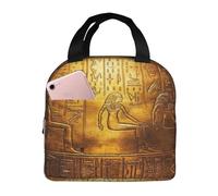 FFCVZAA Egypt Jeroglyphics Print - Bolsa de almuerzo aislada impermeable fácil de limpiar, paquete escolar para estudiantes, comida y bebida