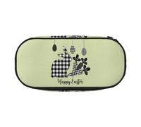 FFCVZAA Estuche de viaje con estampado de Pascua con texto en inglés "Happy Easter", Black, Talla única, Organizador de bolsas