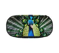 FFCVZAA Estuche de viaje con estampado de pavo real fresco, bolsa de maquillaje para estudiantes, artículos esenciales de aseo, Black, Talla única, Organizador de bolsas