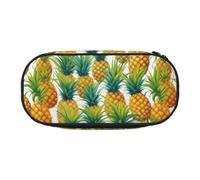 FFCVZAA Estuche de viaje con estampado de piñas tropicales exóticas, bolsa de maquillaje para estudiantes, artículos esenciales de aseo, Black, Talla única, Organizador de bolsas