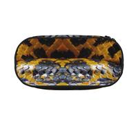 FFCVZAA Estuche de viaje con estampado de serpiente amarilla, bolsa de maquillaje para estudiantes, artículos esenciales de aseo, Black, Talla única, Organizador de bolsas