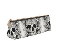 FFCVZAA Estuche práctico con estampado de calavera mexicana, estuche para bolígrafos, escuela, universidad, oficina, niños y niñas, suministros de estudio