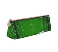 FFCVZAA Green Grass Field Soccer Playground The Ball - Estuche para lápices, estuche para lápices, escuela, universidad, oficina, niños y niñas, suministros de estudio