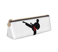 FFCVZAA Karate Boy - Estuche para lápices con cinturón intercambiable, diseño de vector, ideal para escuela, universidad, oficina, niños y niñas, suministros de estudio