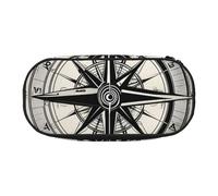 FFCVZAA Law of The Compass Navigation 1 - Estuche de viaje para maquillaje, artículos esenciales para estudiantes, artículos de aseo, Black, Talla única, Organizador de bolsas