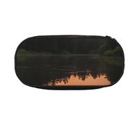 FFCVZAA Moonlit Canoe Allagash River Print - Estuche de viaje para maquillaje, artículos esenciales para estudiantes, artículos de aseo, Black, Talla única, Organizador de bolsas