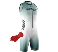 FFFF & OLFEH Conjunto de Traje de triatlón de Manga Corta para Hombre,Cycling Skinsuit Triatlón for Hombres para Hombre,Traje de Ciclismo de Secado rápido MTB Mono Racing (P1,L)