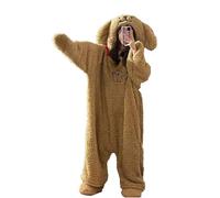 FFFF & OLFEH Pijamas De Mujer, Navidad Pijama Adultos Entero con Capucha Animal Papel Juego De Roles Ropa para El Hogar Fiesta De Pijamas (Brown,L)