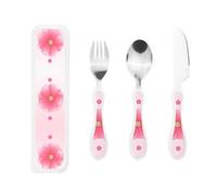 FFGhjk Juego de vajilla infantil estampada de 3 piezas, adecuado para la escuela, el hogar, viajes, seguro y fácil de usar