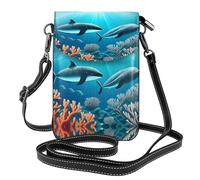 FFGhjk Whales under the sea - Bolso cruzado para teléfono móvil para mujer, cartera ligera y riñonera, perfecto para viajes diarios.