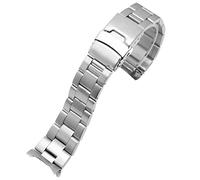 FFHAO Correa de acero inoxidable para Casio MDV106-1A MDV-107 MTP-VD01 MDV-106D, pulsera de metal de repuesto de 20 mm y 22 mm, 20mm, Agate