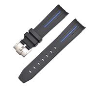 FFHAO Correa de goma para reloj Rolex de 20 mm, 22 mm, 21 mm, accesorios de repuesto para reloj de pulsera para hombre, 20mm, Ágata