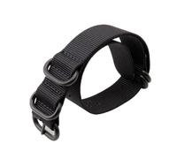 FFHAO Correa de nailon negro y verde militar para NATO ZULU con anillos de acero inoxidable, correa de reloj deportiva de 18 mm, 20 mm, 22 mm, 24 mm, 24mm, Agate