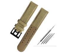 FFHAO Correa de piel de lona para reloj Hamilton Khaki Field H68201993 H7060596, correa de reloj Seiko, 20 mm, 22 mm, hebilla, 22mm, Ágata