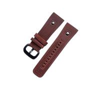 FFHAO Correa de reloj clásica de piel auténtica de 28 mm con remache para correa de reloj de siete viernes, color negro y marrón, 28mm, Ágata