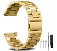 FFHAO Correa de reloj de acero inoxidable de liberación rápida de metal cepillado mate de 18 mm, 20 mm, 22 mm, correa de repuesto para reloj inteligente para hombres y mujeres, 20mm, Ágata