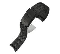 FFHAO Correa de reloj de acero inoxidable sólido de 22 mm y 21 mm para Tissot Seastar T120417 T120407 T120, correa de reloj plateada, 21mm, Ágata