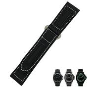 FFHAO Correa de reloj de fibra de carbono de 24 mm, color negro, para Panerai Pam 01661/00441, correas de reloj para hombre, accesorios, 24mm, Ágata