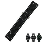 FFHAO Correa de reloj de fibra de carbono de 24 mm, color negro, para Panerai pam01661/00441, correas de reloj para hombre, accesorios, 24mm, Ágata