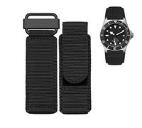 FFHAO Correa de reloj de nylon de 22 mm y 24 mm para Seiko Tudor Rolex BR Cierre de gancho y bucle para reloj deportivo Hebilla de acero correa NATO negra y azul, 24mm, Ágata