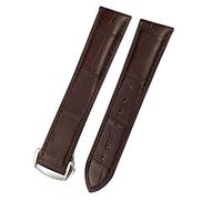 FFHAO Correa de reloj de piel de cocodrilo de 18 mm, 19 mm, 20 mm, 21 mm, 22 mm, para pulsera Omega Seamaster 300 Speedmaster DE VILLE AT150 (color: 21 mm, tamaño: 19 mm)