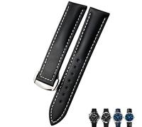 FFHAO Correa de reloj de piel de vaca de 21 mm, 20 mm, 22 mm para Omega Seamaster 300 Speedmaster, 20mm, Ágata