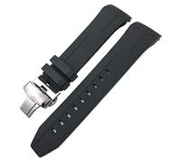 FFHAO Correa de reloj de silicona de goma de 22 mm y 21 mm para Tissot T120417 Sea Star 1000 Series naranja negro correa de reloj de buceo impermeable, 21mm, Ágata