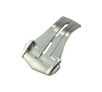 FFHAO Hebilla de despliegue de 18 mm adecuada para Omega De Ville Aqua Terra 150 Reloj de cuero Hebilla de correa de goma Hebilla, plata, 18 mm