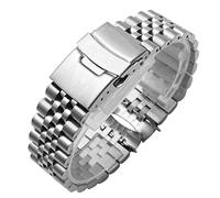 FFHAO Para SEIKO No. 5 SKX009 SKX007 SKX175 SKX173 Correa de acero inoxidable sólido 20mm 22mm para hombre Accesorios para reloj Cinturón de reloj Pulsera, 20mm, Ágata