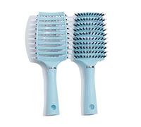 FFICUMON Peine Cepillo de Pelo Original Peine de Peinado Desbordamiento Cepillo de Pelo Detenglado Piojo Peine Peine Mujer Peluquería Peine Alisador De Cabello(Blue with Hair-B)
