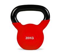 FFitness 20 kg de peso ruso para CrossFit, hierro fundido para entrenamiento en casa y gimnasio, resistencia roja a sentadillas