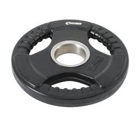 FFitness Disco Peso in Ghisa Gommato Dischi Palestra Bilanciere Olimpico Foro 50mm Piastra Tri-Grip da 2.5 a 20 kg (2.5, 1 Disco)