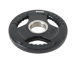 FFitness Disco Peso in Ghisa Gommato Dischi Palestra Bilanciere Olimpico Foro 50mm Piastra Tri-Grip da 2.5 a 20 kg (2.5, 1 Disco)