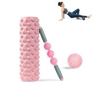 Rodillo de masaje muscular 3 en 1 Kit para entrenamiento miofascial Foam Roller con palo y bola masaje pies Alivia tensión muscular