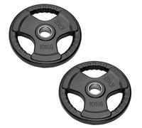 FFitness Par De Discos De Barra Olímpica De Fundición Con Goma, 2 Piezas, 50mm