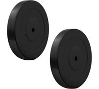 FFitness Par de Discos de Goma, Varios Pesos de Hierro Fundido, diámetro de 30 mm, Placas de Entrenamiento Bumper Plate para Barras y Mancuernas (2,5 kg, 2 Discos de)