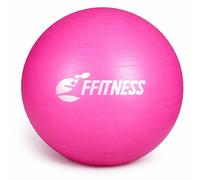 FFitness Total Body Balance Ball para gimnasia prenatal | Big Gymball antiestallidos para Core Stability | Ejercicios abdominales, resistencia, potenciación (rosa, 85 cm)