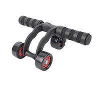 Ffitness Triple-Wheeled Power Wheel, AB Roller para abdominales Unisex Adulto, Negro, Única