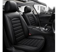 ffLilee Juegos de Cubreasientos Coche para Mercedes Benz/GLC 200 220 260 300 400 2015-2025,Cuero Fundas Asiento Protector Asientos Compatible con Airbag Accesorios,Black