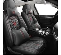 ffLilee Juegos de Cubreasientos Coche para MG ZS EV MG3 MG4 MG5 MG7 GT HS RX5 2000-2025,Cuero Fundas Asiento Protector Asientos Compatible con Airbag Accesorios,Luxurious_Set-A-Black