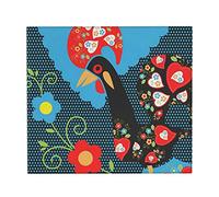 FFLSDR Esteras para secar Platos, el Gallo de Portugal, Absorbente, escurridor de Platos, Alfombrilla para Fregadero, Almohadilla 41X46 CM