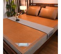 FFnxtvlk Estera de bambú enganchada Tejida Plana, Varios tamaños Multicolores, Almohadilla for Dormir de Verano Lavable(Brown,180 * 200cm)