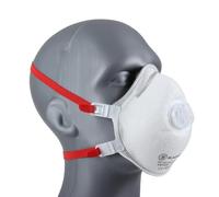 FFP3 Mascarilla Pk 1 - Respirador moldeado desechable - Certificado CE EN149 - Filtrado avanzado de 3 capas de partículas, vapores y humos - Válvula, orejeras elásticas y puente nasal flexible