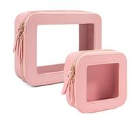 FFpaw Bolsa de maquillaje transparente, pequeña bolsa de maquillaje aprobada por la TSA, bolsa de viaje para cosméticos, bolsa de maquillaje, bolsa organizadora de maquillaje, artículos esenciales